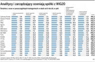 Analitycy i zarządzający oceniają spółki z WIG20