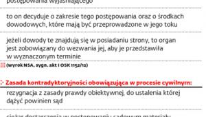 Różnice w postępowaniu administracyjnym i cywilnym (wg orzecznictwa)