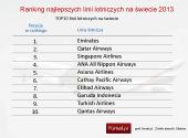 Oto najlepsze linie lotnicze świata 2013