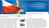 Witryna kandydata PiS to na razie tylko komunikaty