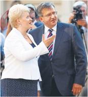 Prezydenci Dalia Grybauskaite i Bronisław Komorowski Fot. Andrzej Grygiel/PAP