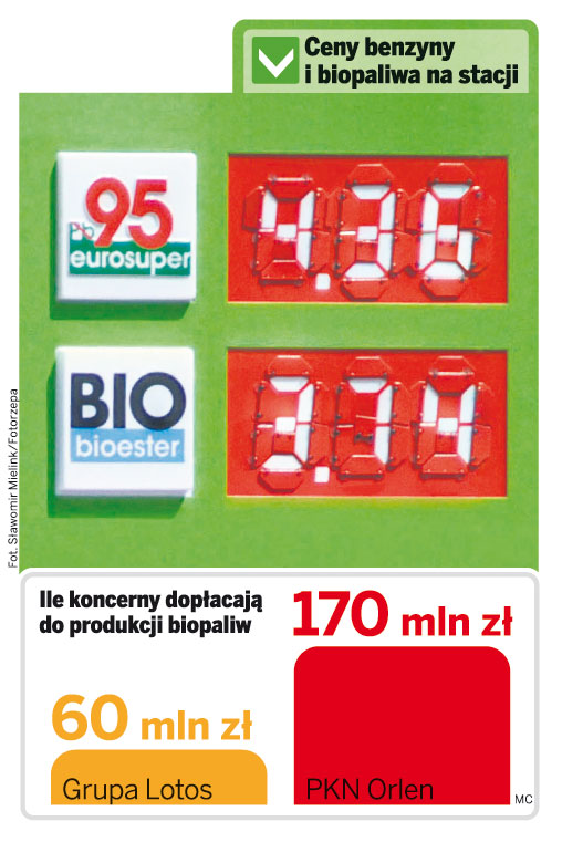 Ceny benzyny i biopaliwa na stacji
