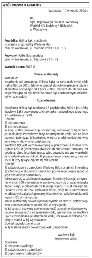 Kto może ubiegać się o alimenty