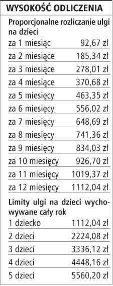Podatki 2009: <strong>Ulga</strong> <strong>na</strong> <strong>dzieci</strong> niższa i odliczana proporcjonalnie