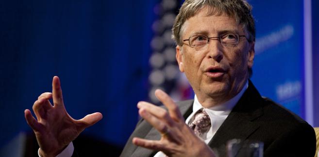 Bill Gates, prezes Microsoft Corporation, przemawia w Economic Club of Washington, DC, Waszyngton, DC, USA