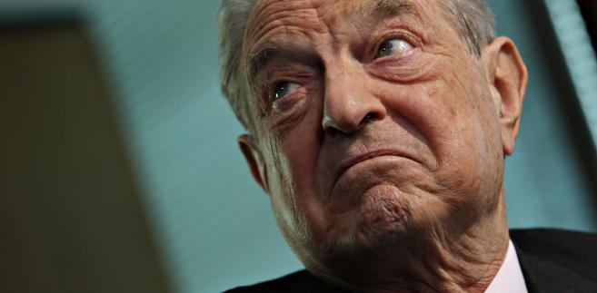 Miliarder George Soros, prezes Soros Fund Management LLC, w trakcie wywiadu.