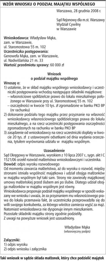 Stosunki <strong>majątkowe</strong> między małżonkami po separacji i rozwodzie