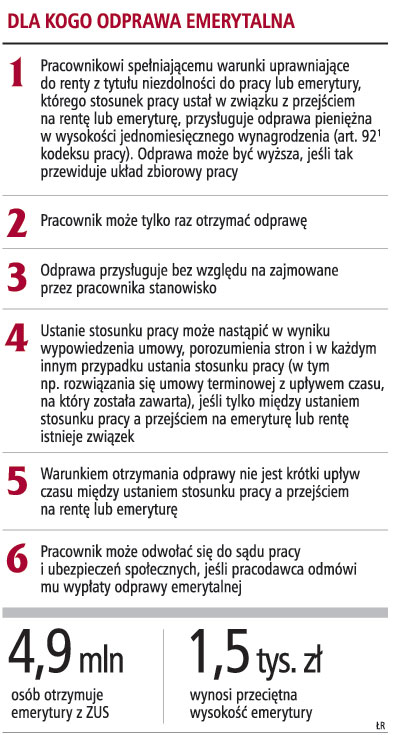 Starsi <strong>pracownicy</strong> mogą nie otrzymać <strong>odpraw</strong> emerytalnych