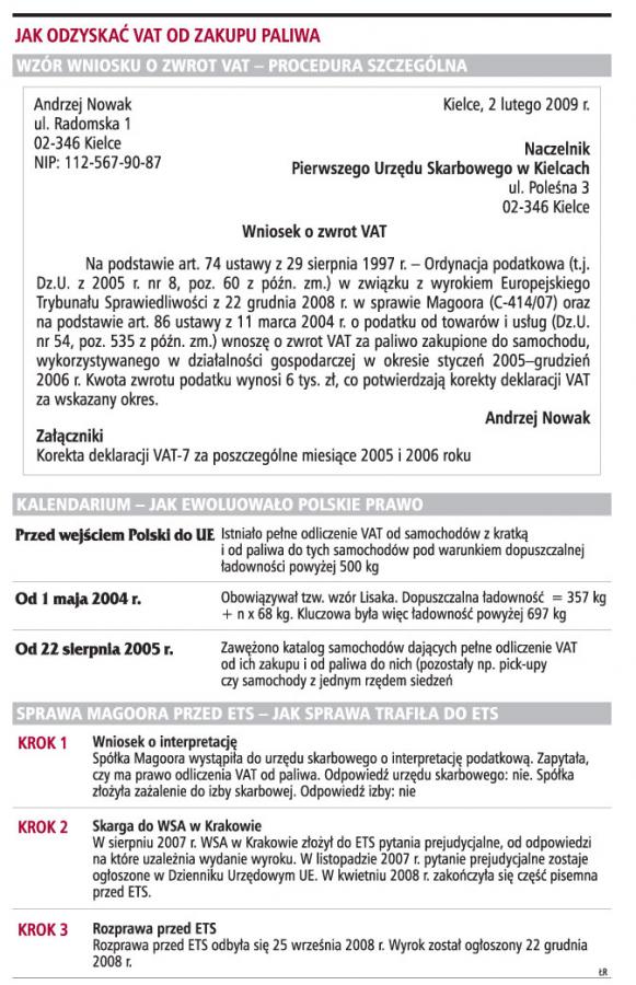 Jak odzyskać VAT od zakupu paliwa