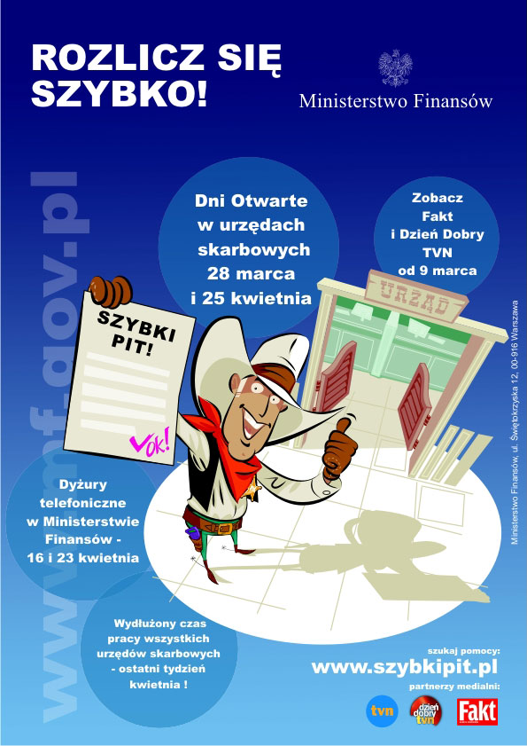 Plakat reklamujący najnowszą akcję Ministerstwa Finansów, fot. Ministerstwo Finansów