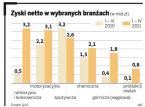 Zyski netto w wybranych branżach