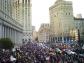 Marsz z Foley Square na Wall Street podczas demonstracji w Nowym Jorku 5 października 2011 r.