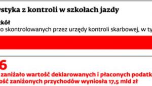Statystyki z kontroli w szkołach jazdy