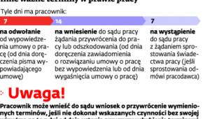Inne ważne terminy w prawie pracy