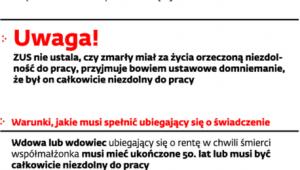 Renta rodzinna dla wdowy lub wdowca