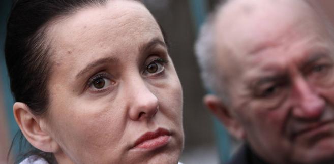 Siostra porwanego Krzysztofa, Danuta Olewnik i jego ojciec Włodzimierz Olewnik fot.  Newspix.pl