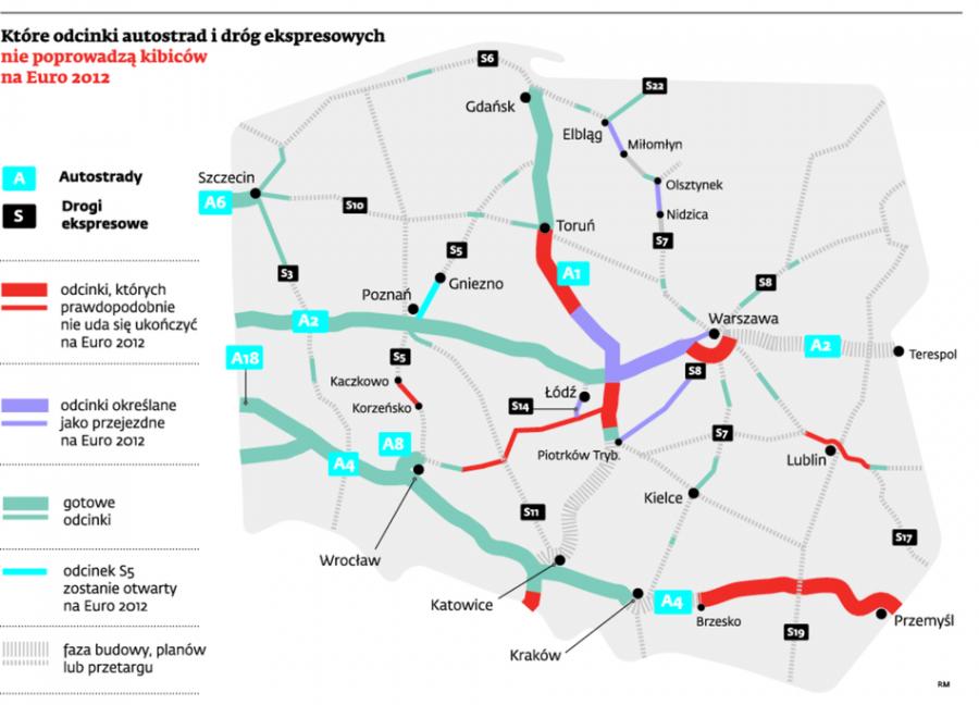 (Nie)przejezdne drogi na Euro 2012, czyli mknąc 70 km/h po autostradzie