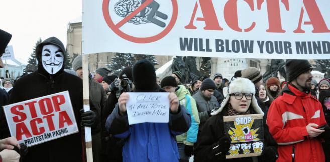Protest w sprawie wprowadzenia ACTA