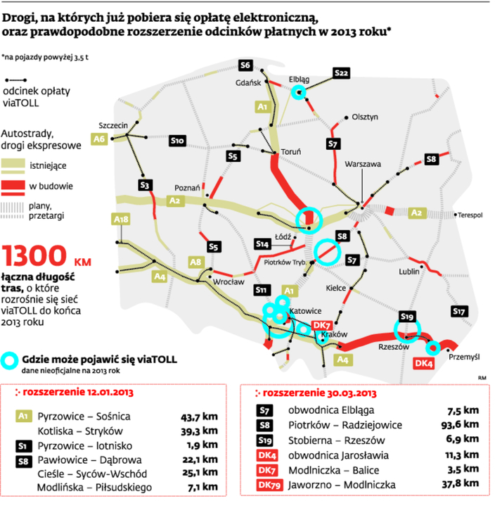 Mapa dróg i autostrad: jeszcze półtora roku darmowej jazdy