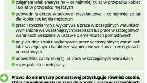 Zasady ubiegania się o emerytury pomostowe