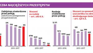 SPADA LICZBA NAJCIĘŻSZYCH PRZESTĘPSTW