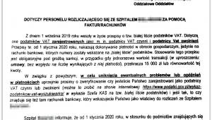 pismo szpitala