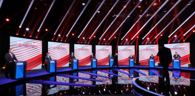 Uczestnicy debaty prezydenckiej w TVP