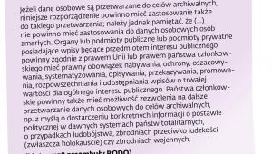 RODO ma zastosowanie do archiwów